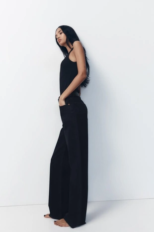 Джинсы с высокой посадкой TRF WIDE LEG- Заказать в России