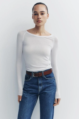 Купить Zara Джинсы TRF MOM FIT HIGH WAIST