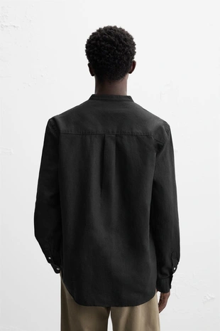 Рубашка из хлопка и льна