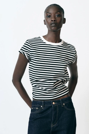 striped | 4174/378/104 - Zara Футболка INTERLOCK