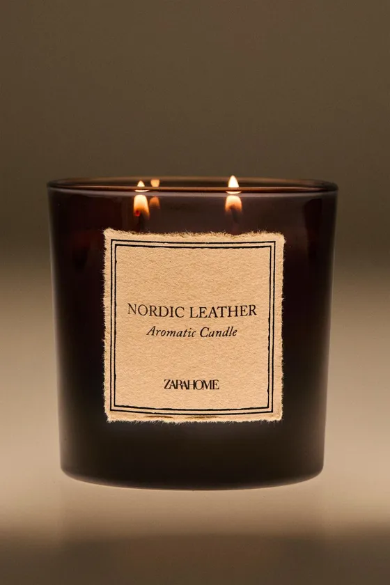 (350 г) нордическая ароматизированная свеча nordic leather