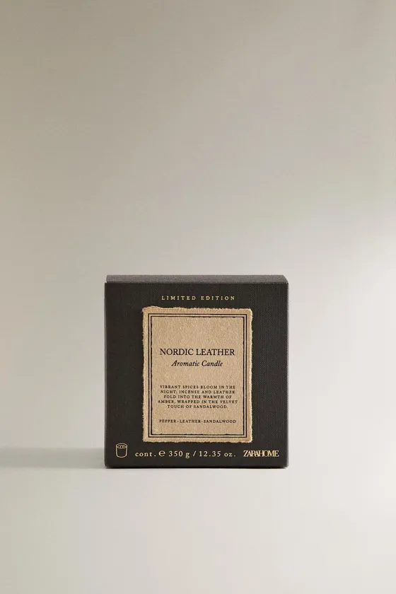(350 г) нордическая ароматизированная свеча nordic leather