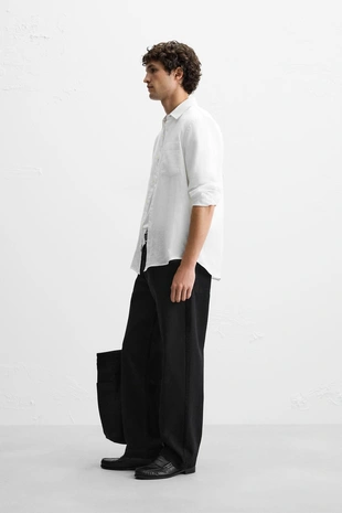 Рубашка из 100% льна- Заказать в России