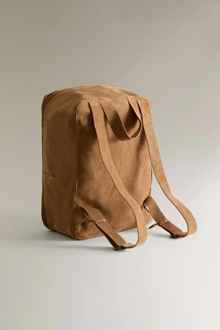 Рюкзак из натуральной кожи с замшевой отделкой- Заказать в России