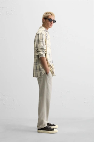 Хлопково-льняные брюки- Заказать в России