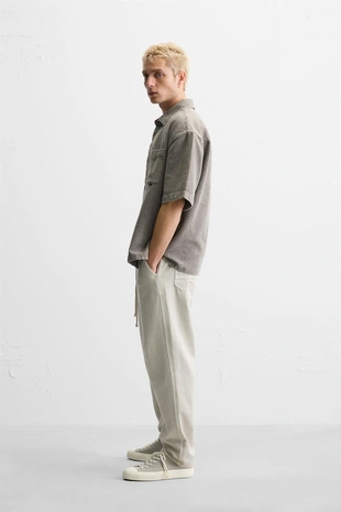 Хлопково-льняные брюки