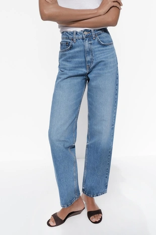 Купить Zara Джинсы TRF MOM FIT HIGH WAIST