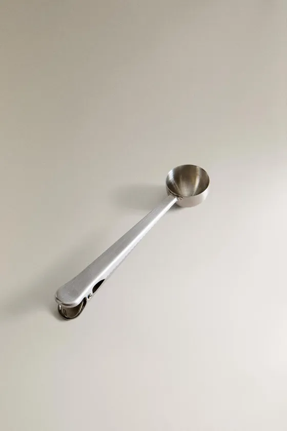 Металлическая ложка для кофе с зажимом