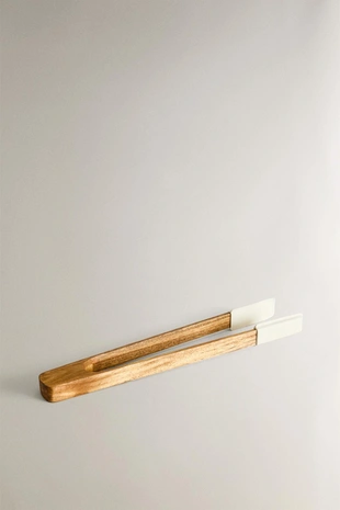 Силиконовые щипцы с деревянной ручкой- Заказать в России