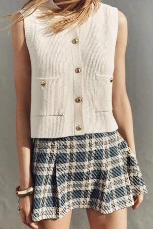 Однотонный трикотажный топ без рукавов- Заказать в России