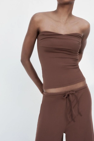 Топ бандо из рельефной ткани- Заказать в России