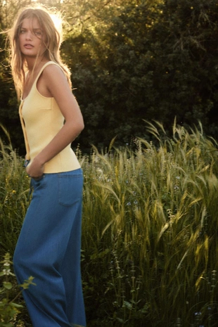 Однотонный трикотажный топ-корсет- Заказать в России