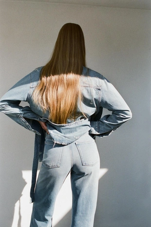 Джинсы с высокой посадкой TRF WIDE LEG- Заказать в России