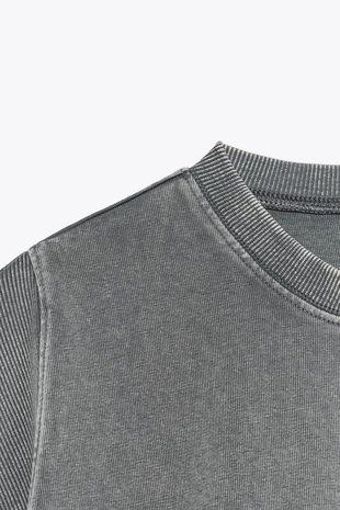 Топ из ткани с эффектом потертости без рукавов- Заказать в России