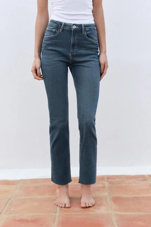 Купить Zara Джинсы TRF CROPPED FLARE с высокой посадкой