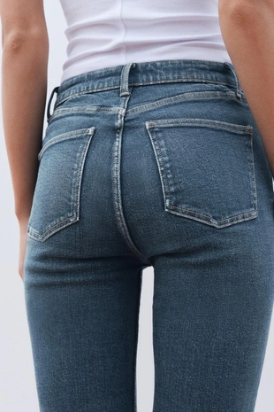 Джинсы TRF CROPPED FLARE с высокой посадкой- Заказать в России