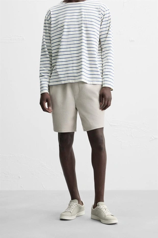 Шорты комфортной посадки из рельефной ткани