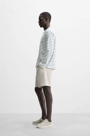 Шорты комфортной посадки из рельефной ткани