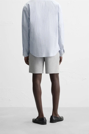 Шорты комфортной посадки из рельефной ткани- Заказать в России