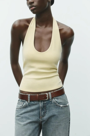 Топ с вырезом халтер