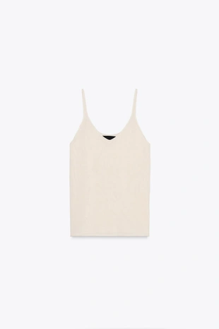 Трикотажный топ на бретелях