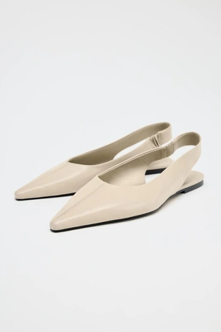 Кожаные балетки без задников- Заказать в России