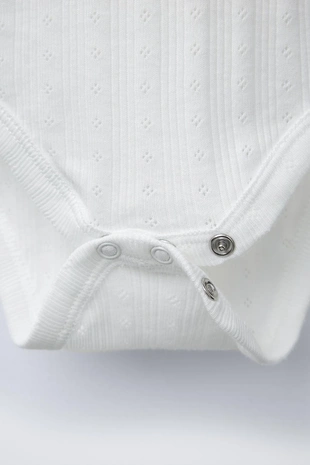 Набор из 3 боди в рубчик с перфорацией- Заказать в России