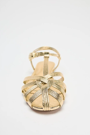 Сандалии с металлическим блеском- Заказать в России