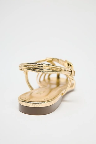 Сандалии с металлическим блеском- Заказать в России