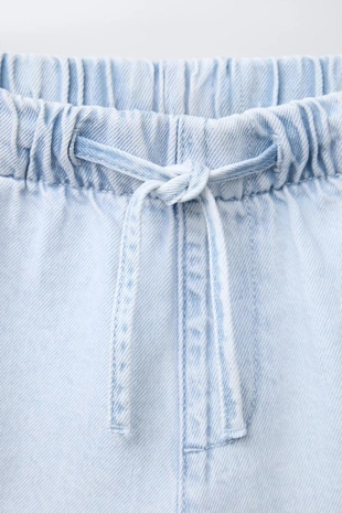 Джинсовые шорты с эластичным поясом