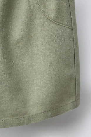 Шорты-бермуды изо льна и хлопка- Заказать в России