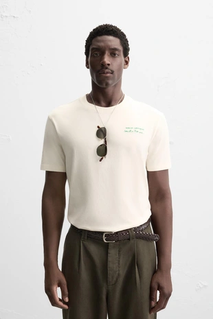 Купить Zara Футболка с контрастным принтом