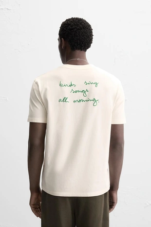 Oyster-white | 6224/390/251 - Zara Футболка с контрастным принтом