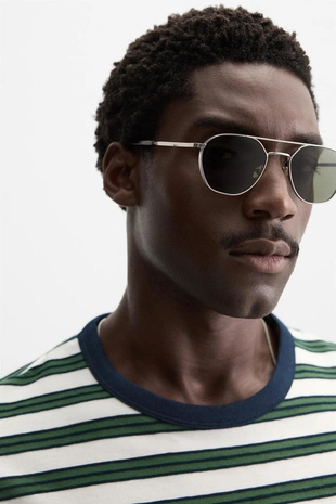 Жаккардовая футболка в полоску- Заказать в России