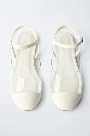 Туфли на ремешке из винила- Заказать в России