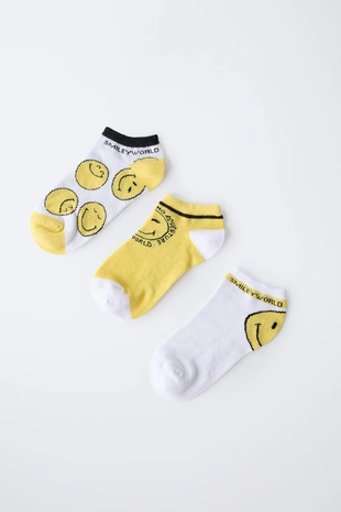 Тройной набор носков до щиколотки SMILEYWORLD®- Заказать в России