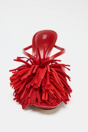 Босоножки с бахромой- Заказать в России