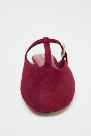 Замшевые туфли-мюли с ремешком - Заказать в России