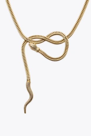 Металлический ремень со змейкой - Заказать в России