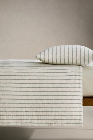 CHILDREN'S STRIPED MUSLIN BEDSPREAD- Заказать в России