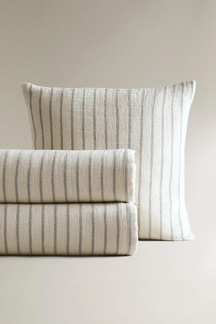 CHILDREN'S STRIPED MUSLIN BEDSPREAD- Заказать в России
