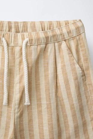 Брюки прямого кроя в полоску- Заказать в России