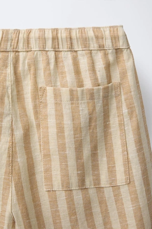 Брюки прямого кроя в полоску- Заказать в России