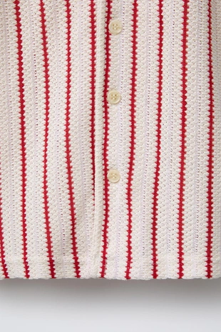 Трикотажная рубашка в полоску- Заказать в России