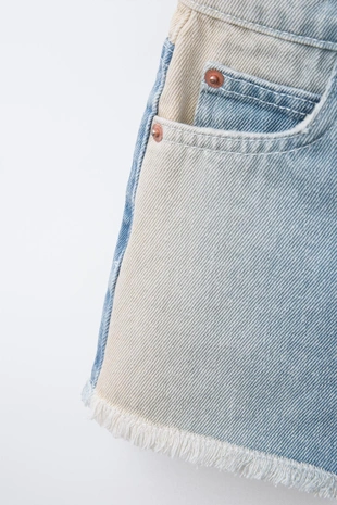 Джинсовые шорты с необработанными кромками- Заказать в России