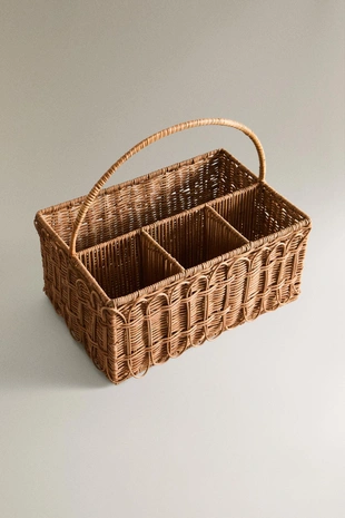 Пикник-корзина из плетеного ротанга с ручкой- Заказать в России