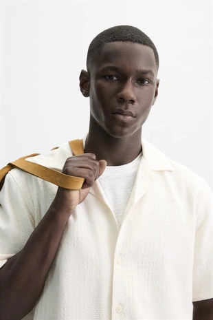 Жаккардовая рубашка RELAXED FIT- Заказать в России