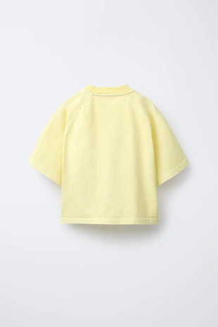 Yellow | 0257/701/300 - Zara Комплект из футболки и шортов, окрашенный в готовом виде