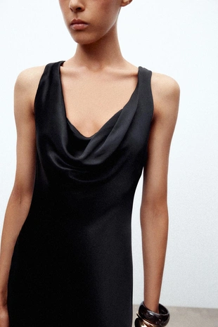 Длинное атласное платье из коллекции ZW- Заказать в России