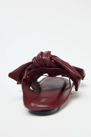 Кожаные сандалии с бантами- Заказать в России